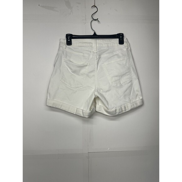 Lauren Conrad White Denim Shorts Women's Size 6 Cuffed Casual Summer Style - Picture 6 of 9